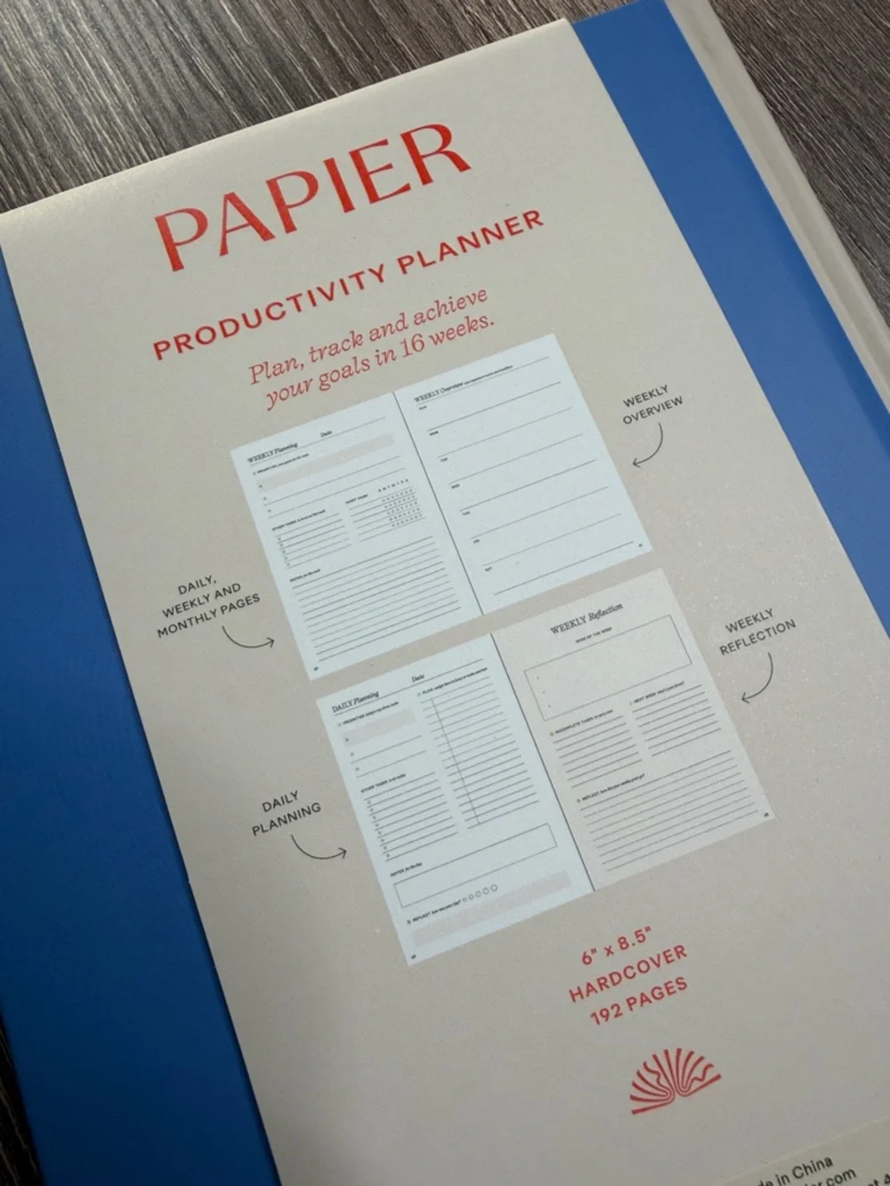 ❤️$10 NWT Papier Start Fresh Every Day Productivity Planner 192 Pages